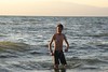 Jonathan Siegel (JSBird) > Max tries out the Sea of Galilee. The water was warm- probably around 80 degrees. Large rainfall the last two years has raised the drought stricken lake level 6 feet