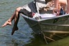 Jonathan Siegel (JSBird) > Many took boats out to fish or, as this boy did, relax while his parents fished.