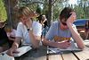 Jonathan Siegel (JSBird) > While Ben and Becca swam in the pool, we relaxed by the lake and read