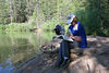 Jonathan Siegel (JSBird) > Back at the lake, Becca shows the perfect posture of patience that fisherman need.